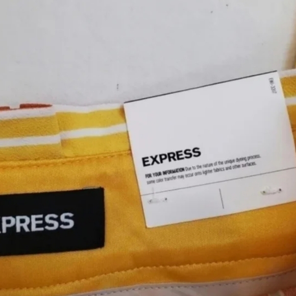 Express Yellow Pants with Red and White Stripes - Picture 7 of 9